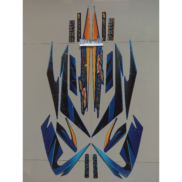 striping stiker satria Fu 2008 hitam biru