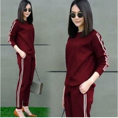 Setelan Baju Olahraga Muslimah Hilya - Baju Senam Wanita Jumbo - Set Seragam Olahraga Wanita Hijab