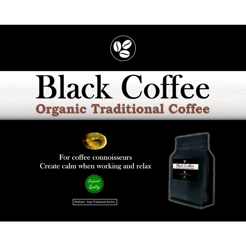 

Black Coffee - Kopi Robusta - Powder 1 Kg - 100 % Pure - - Regency Kerinci - Jambi