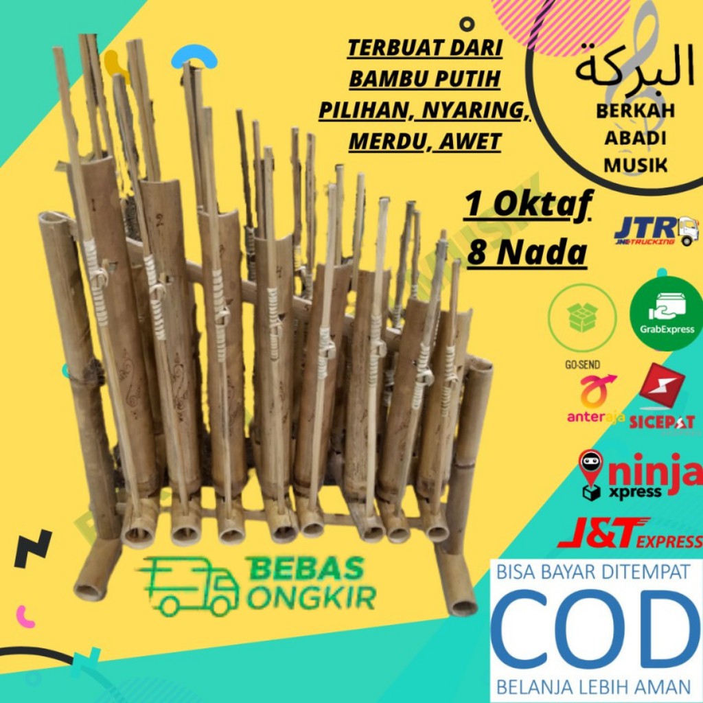 angklung bambu angklung 8 nada angklung 1 oktaf angklung murah bisa COD bayar ditempat