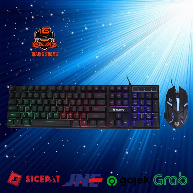 Keyboard Mouse Gaming Nubwo Savitar NKM-623 RGB NAMPOL BEST GAN