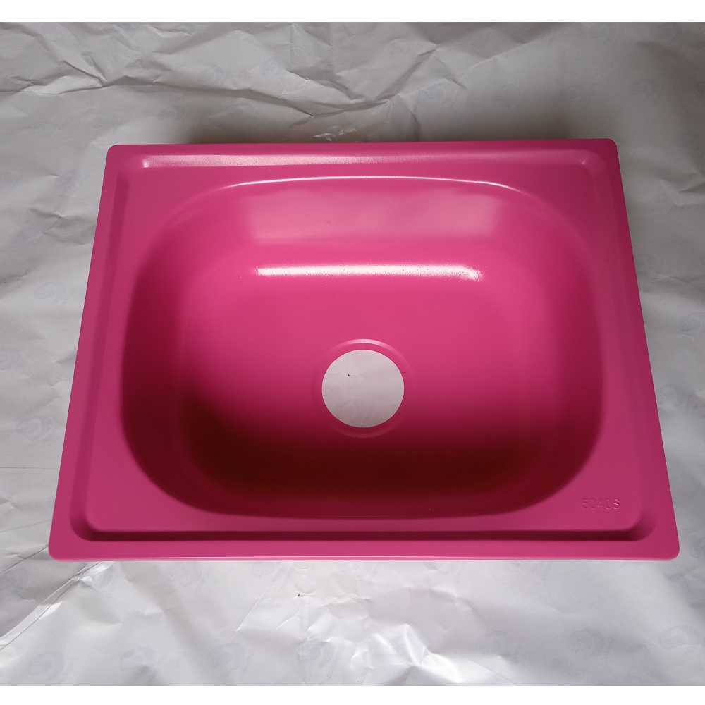 Bak Cuci Piring Single Bowl 50x50x14 PINK SET Komplite + Selang + Afur + GRATIS Kran Flexible 1/2inch Kitchen Sink Tempat Cuci Piring