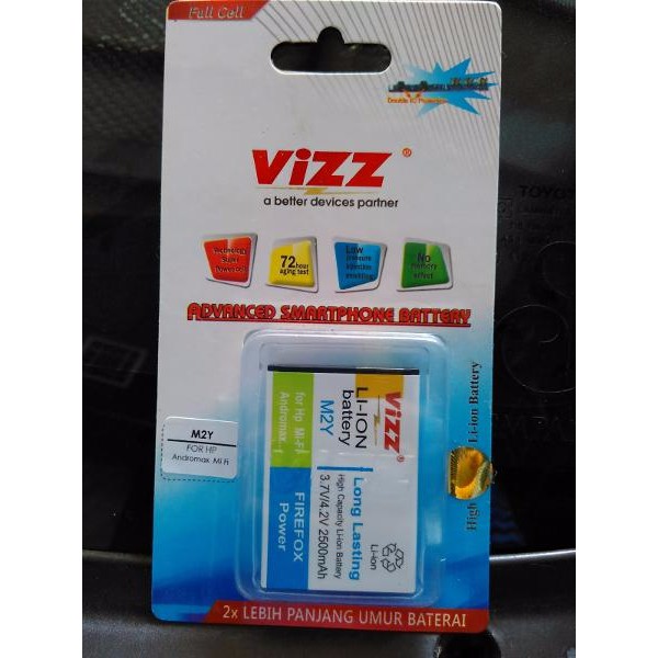 Baterai Modem Smartfren Mifi M2Y VIZZ Double Power Original