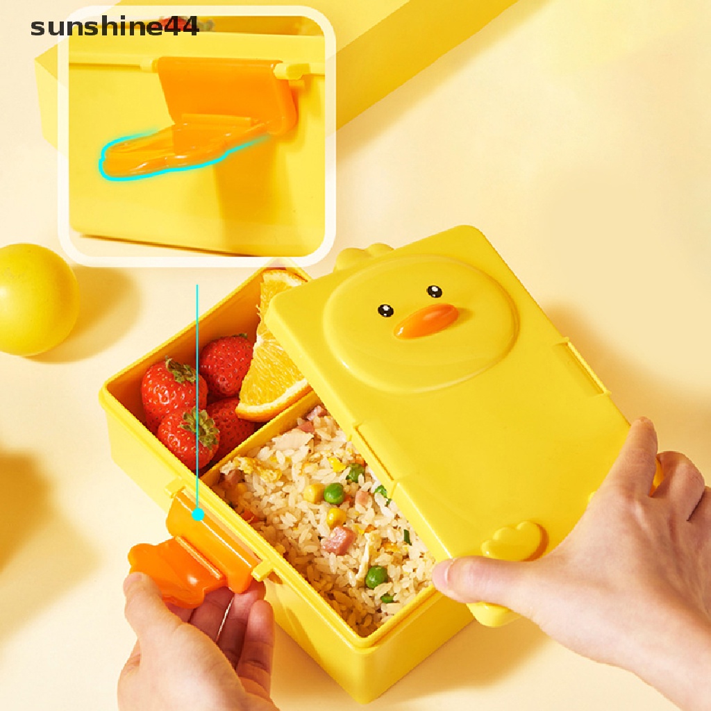 Sunshine Kotak Makan Bento Desain Kartun Bebek Untuk Anak Sekolah