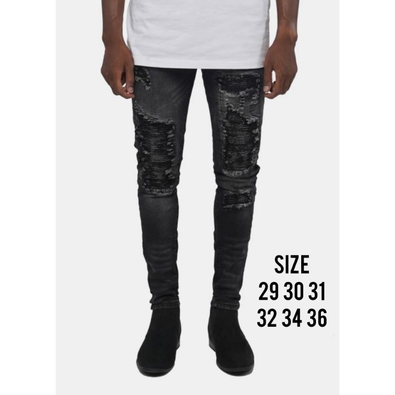 RUCAS Season 4 - Shadow Black Biker Jeans