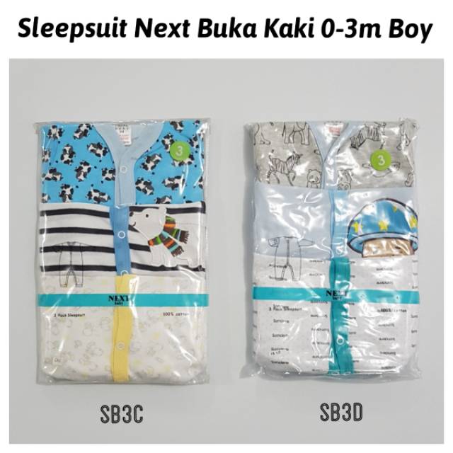 Sleepsuit Bayi Buka Kaki Baju Tidur Piyama Baby Jumper Panjang 3 6 Bulan