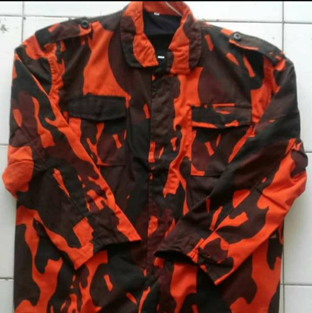 Jaket loreng army tebal