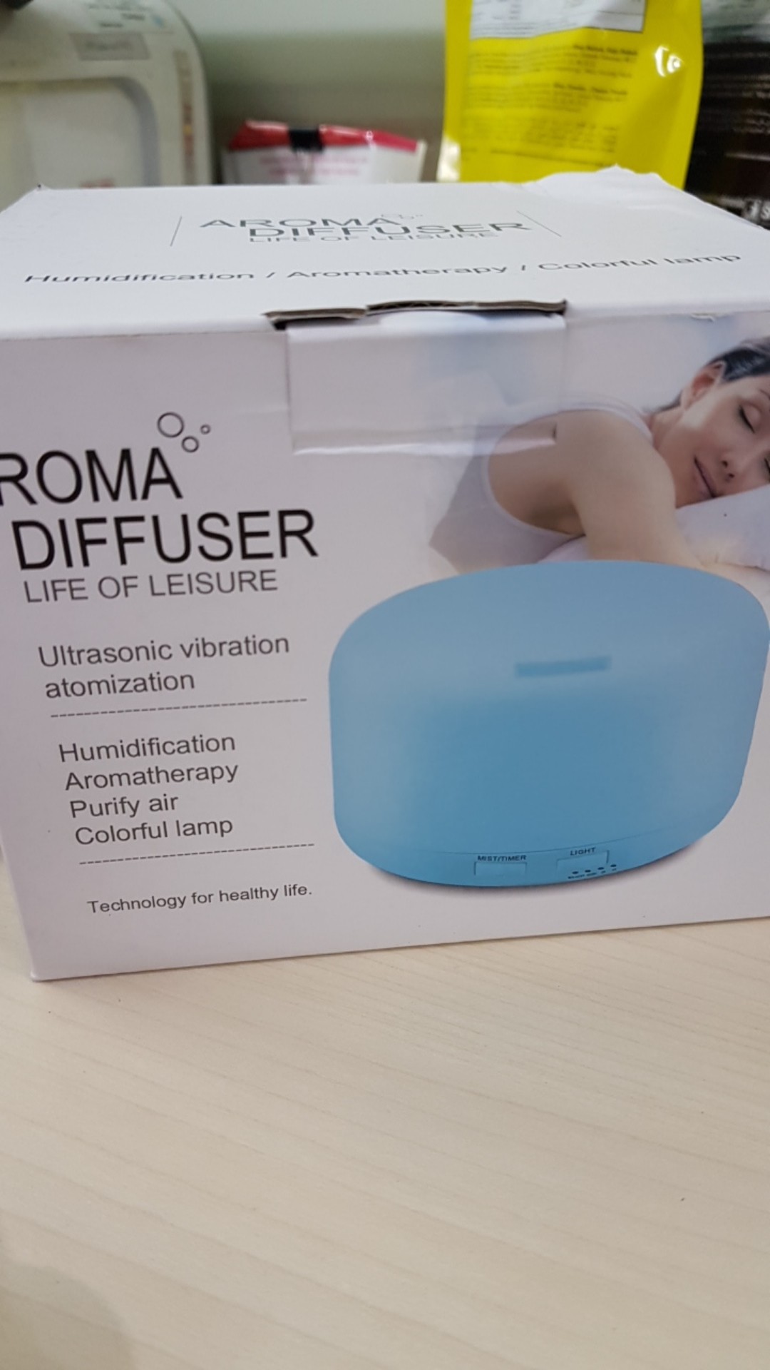 Humidifier Ultrasonic Humi H24 Diffuser Aromatheraphy 7 Led Color With Remote Control 300ml