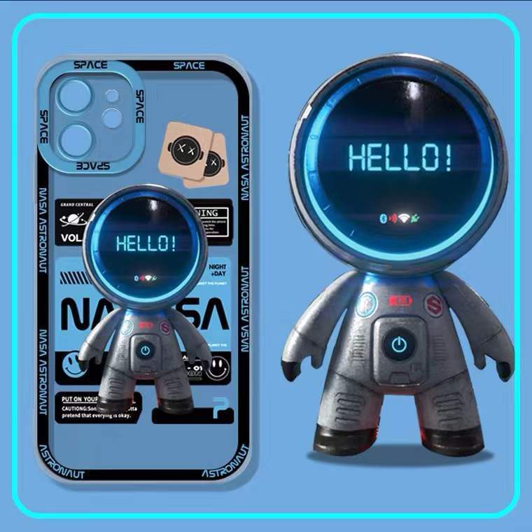 Soft Case Silikon TPU Transparan Motif Astronot Untuk Iphone 13 12 11 Pro X XR XS Max SE 2020 6 6S 7 8 Plus