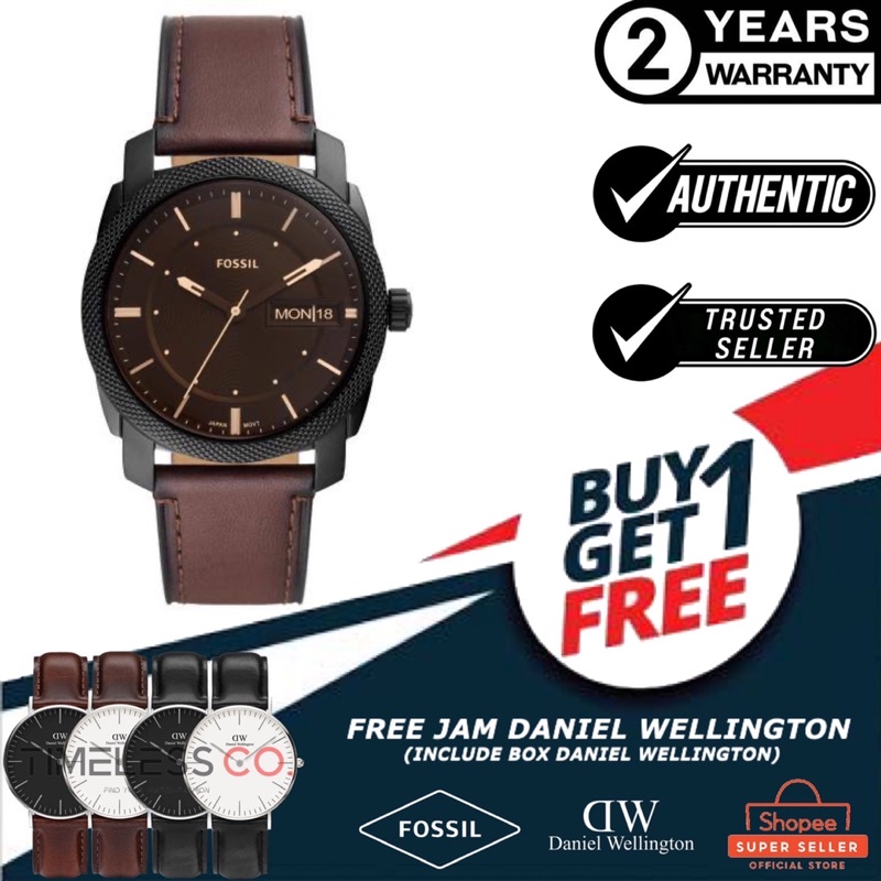 [ PROMO BUY 1 GET 1 FREE ] JAM TANGAN FOSSIL PRIA FS5901 ORIGINAL - JAM TANGAN FOSSIL FS5901 MACHINE