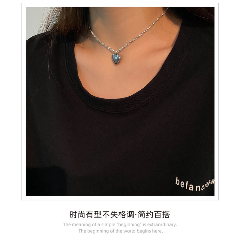 Baru rhinestone cinta kalung wanita kalung ins gaya dingin kerah niche desain kalung fashion