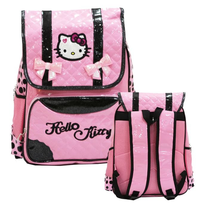 "Tas Anak Ransel SD Hello Kitty Pita Cantik Import - Pink Muda"