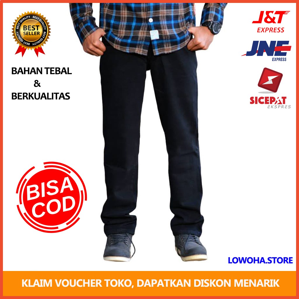 COD Celana Levis Pria JUMBO Celana Jeans Pria Celana Jeans Cowok BIG SIZE Levis Standar LWH13 Denim