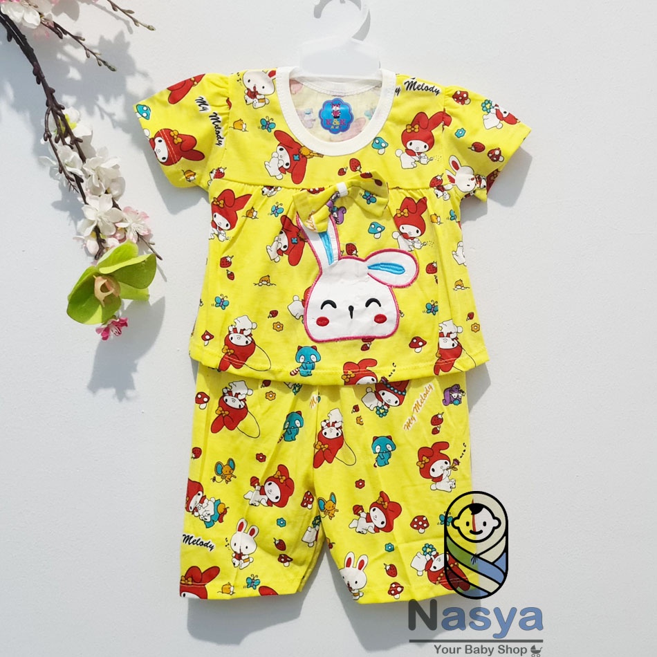 [KK-020] SETELAN BAJU BAYI ANAK PEREMPUAN USIA 3-12 BULAN GAMBAR CARTOON