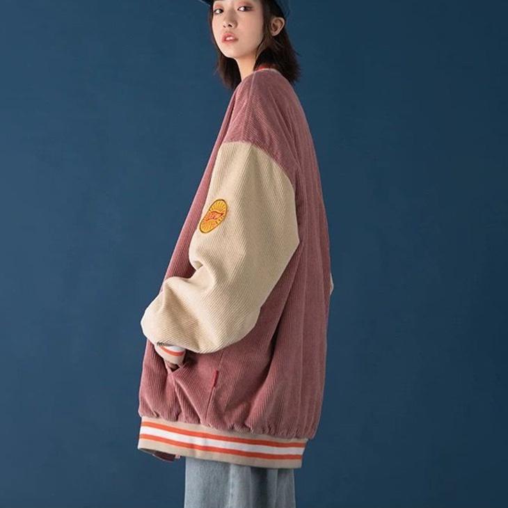 [RY1301] Newlan WT003 Jaket Baseball Japanese Harajuku BF Unisex Jacket College Baseball --- Jodian 