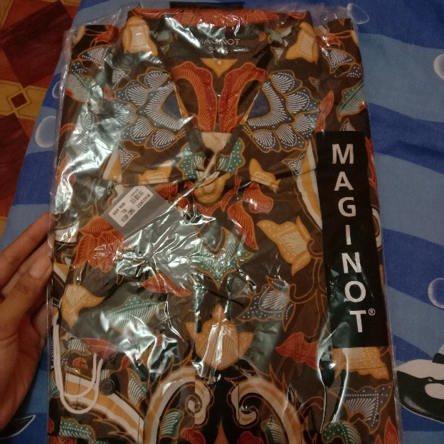 Maginot Kemeja Batik 2.0 Agya-ls Lengan Panjang Pria + Free Masker