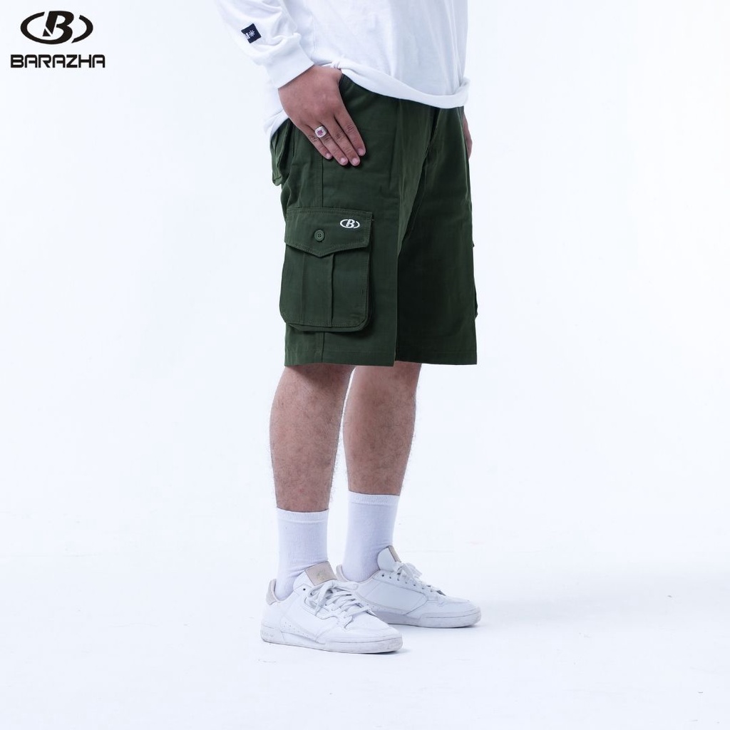 Barazha Celana Cargo Pendek Regular Bigsize Army