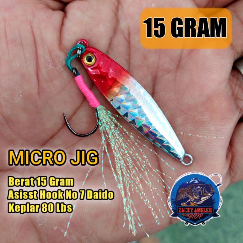 Metal jig Micro Jig 15 Gram Umpan Pancing Vinos Jig