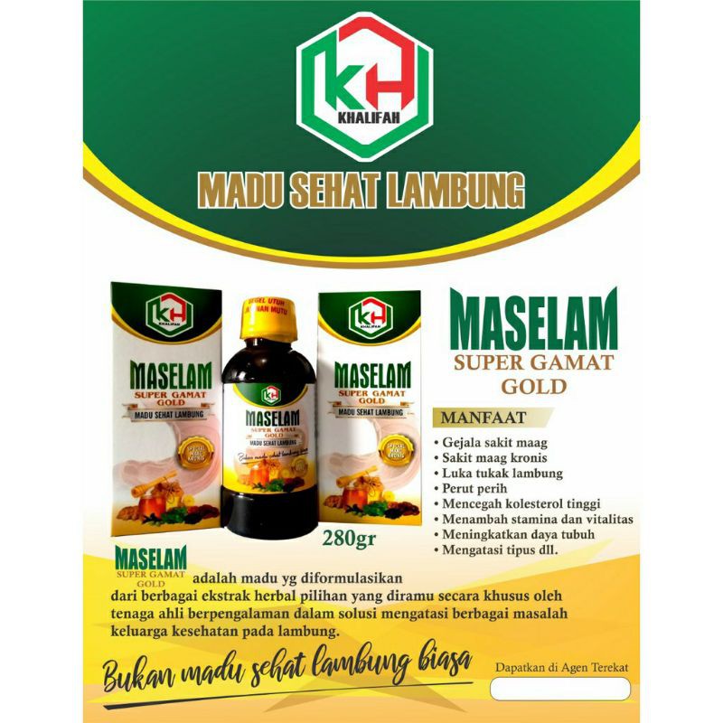 MASELAM Madu Sehat Lambung plus Gamat Gold / Bukan Madu Sehat Lambung Biasa
