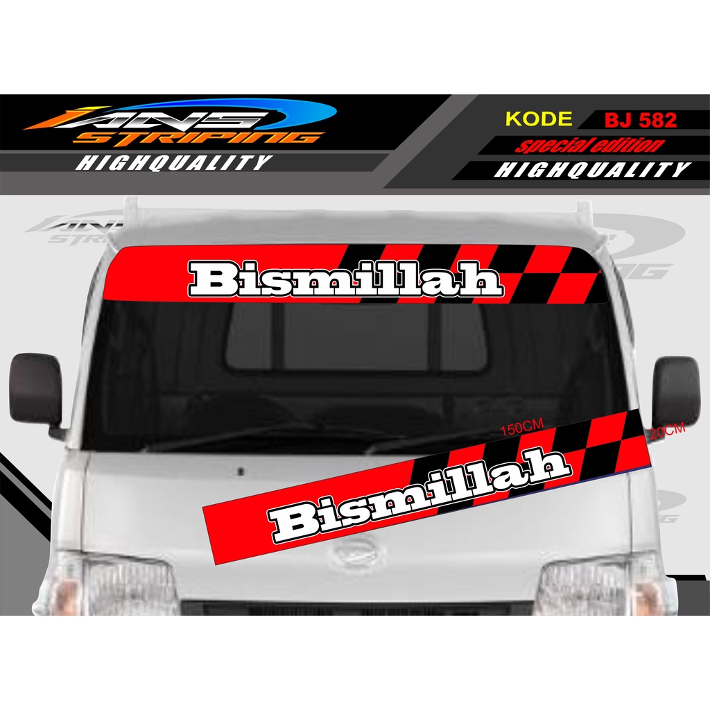 STIKER KACA DEPAN MOBIL L300 / GRANDMAX / PICK UP / CARRY / STIKER KACA DEPAN MOBIL PICK UP / DECAL STIKER PICK UP BJ582