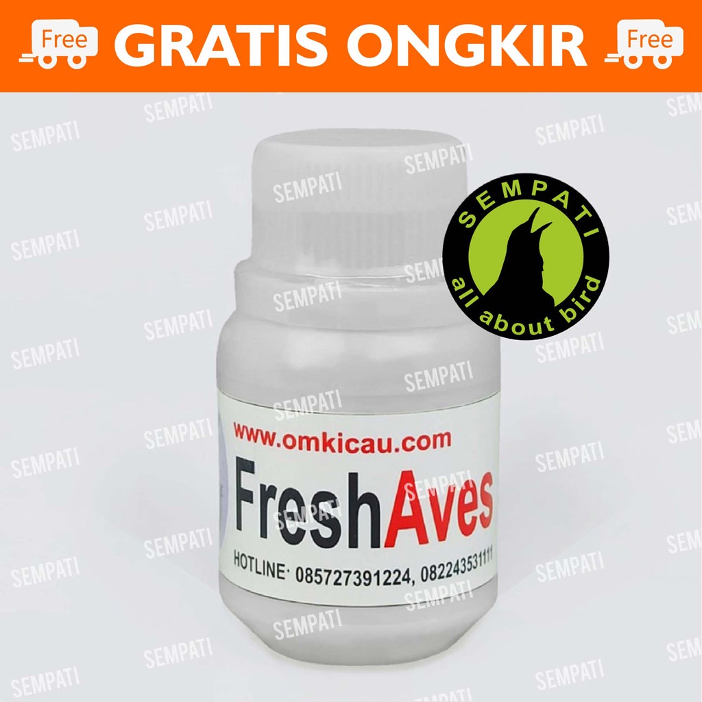 Jual Fresh Aves Om Kicau Obat Burung Sakit Bulu Kusam Jamuran Mengatasi