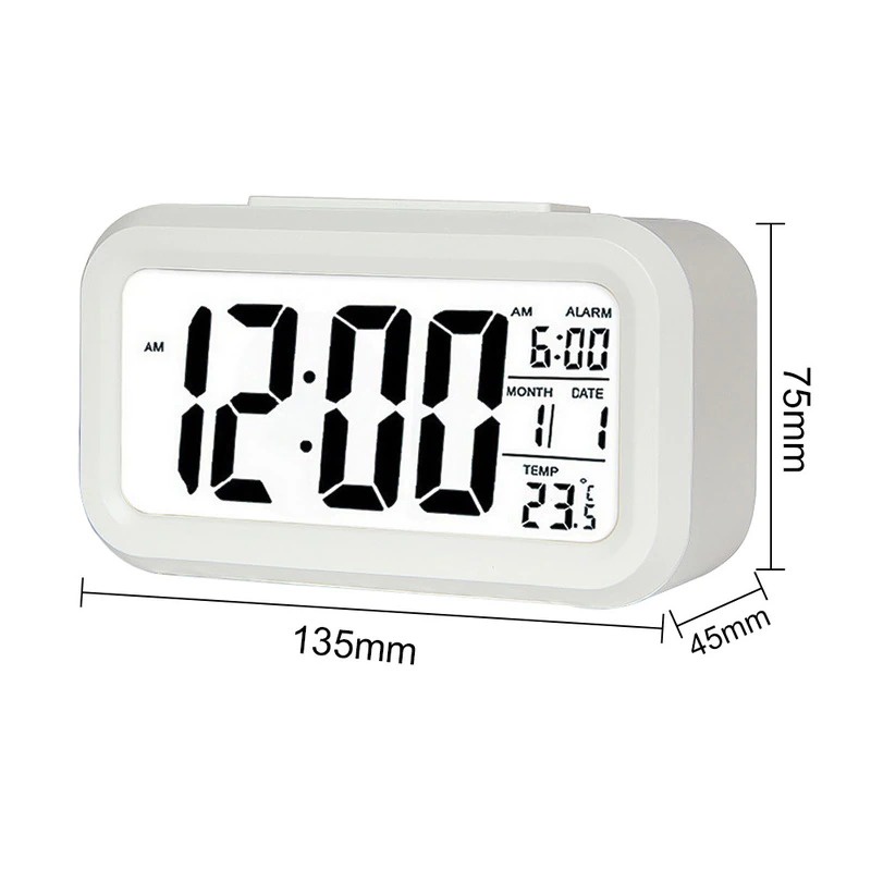 HOME CREATIVE 100% ORI Jam LCD JAM Digital Clock Dengan Alarm Jam Meja Multifungsi Jam Meja Hias Jam Meja Alarm Taffware