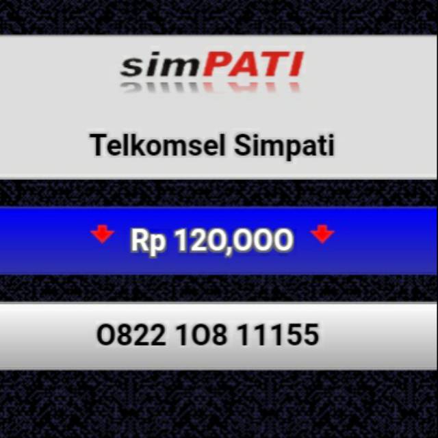 NOMOR CANTIK SIMPATI 0822 108 11155