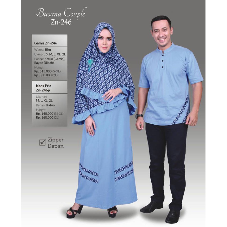 SALE BAJU COUPLE PASANGAN MUSLIM PRIA WANITA SUAMI ISTRI SARIMBIT