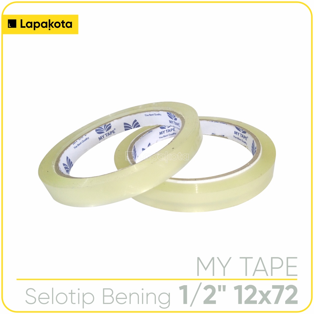 

Lakban / Isolasi / Selotip Bening 1/2 inch 12 mm MY TAPE setara Daimaru