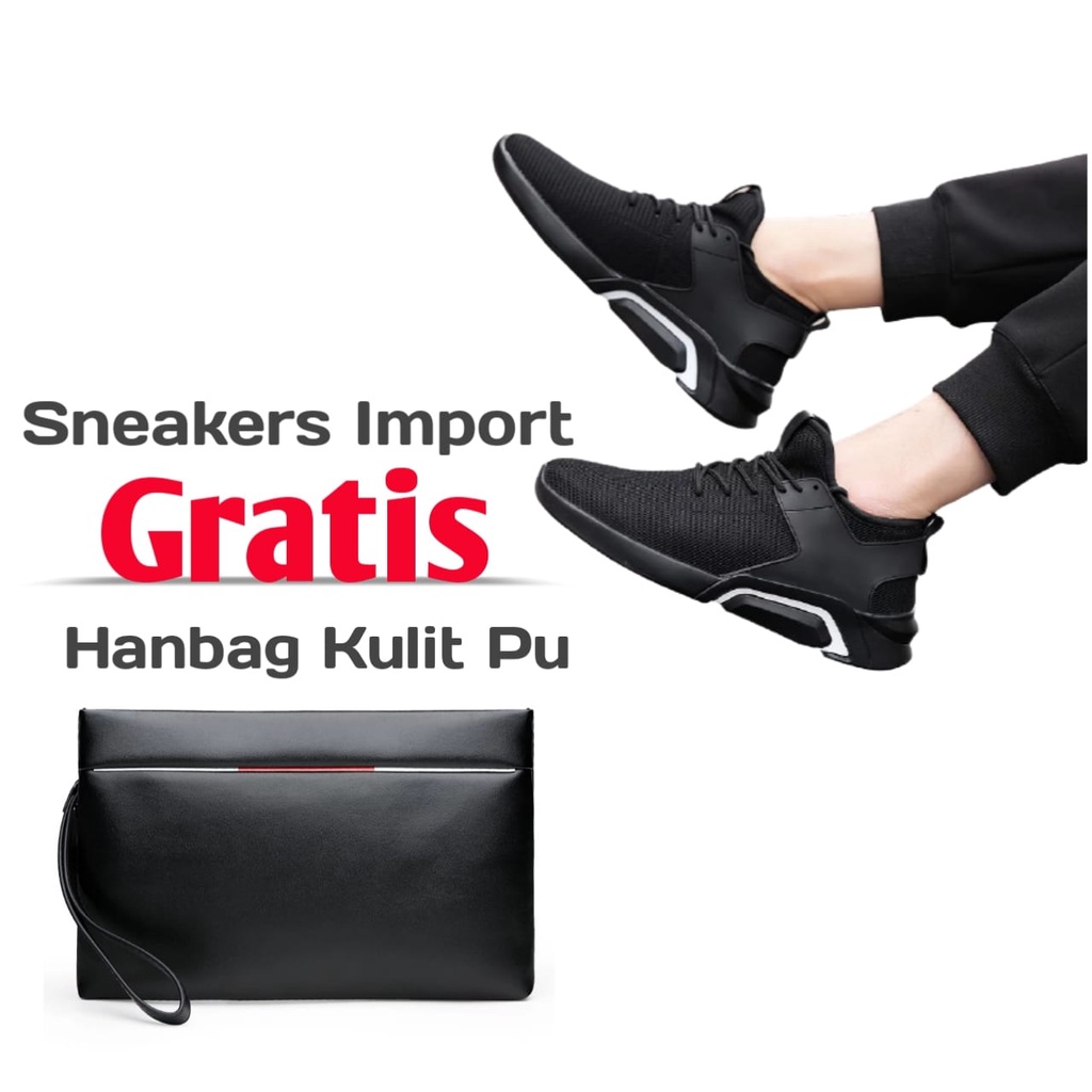 Sepatu Sneakers Slip-On Anti Slip Sport New