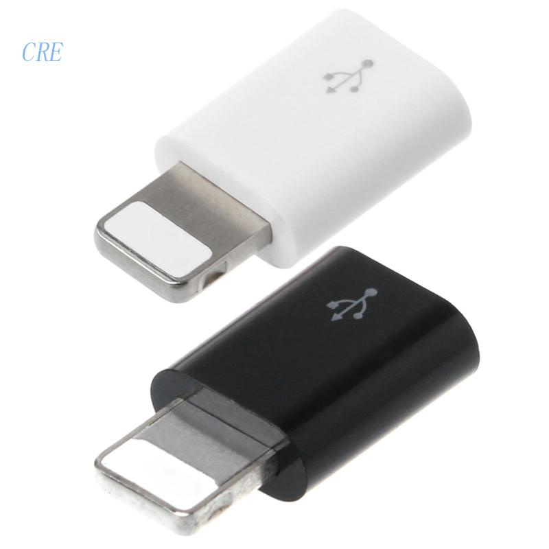 Cre Adapter Konverter Micro Usb Female Ke 8 Pin Male Untuk Apple Iphone 5 5s 6 6s 7 8plus X