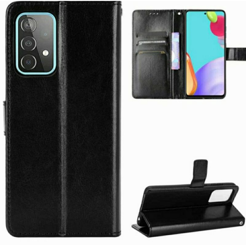 FLIP COVER WALLET LEATHER SAMSUNG A52S 5G CASE DOMPET KULIT COVER ORIGINAL