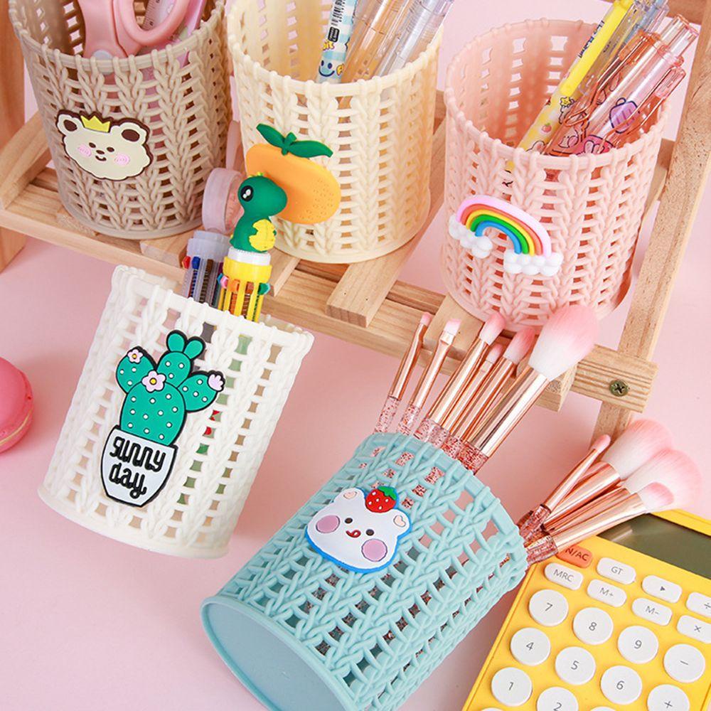 Tempat Pulpen Nanas New Makeup Brush Storage Kotak Pensil Perlengkapan Alat Tulis Kantor Desktop Organizer