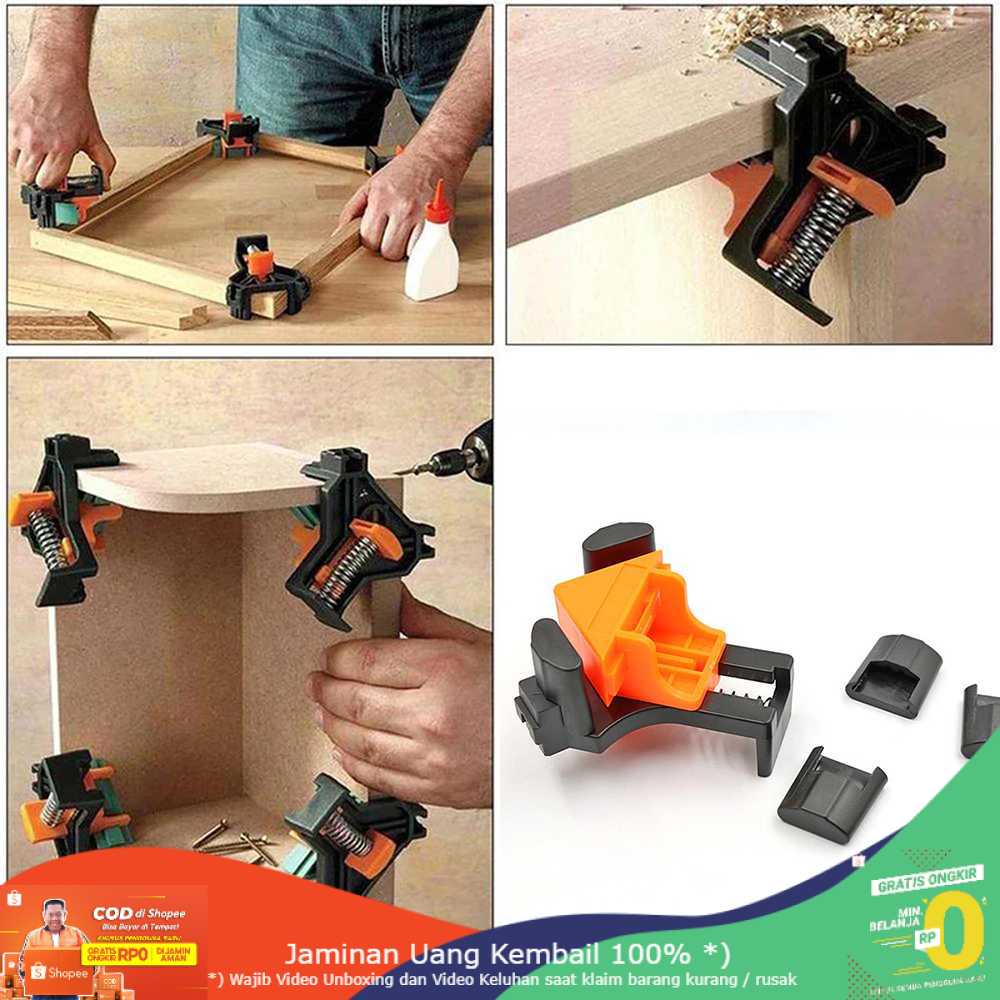 (BISA COD) RVOSTR VAHIGCY Corner Clamp Clip Penjepit Sudut Kayu 90 Derajat 4PCS - AT8803