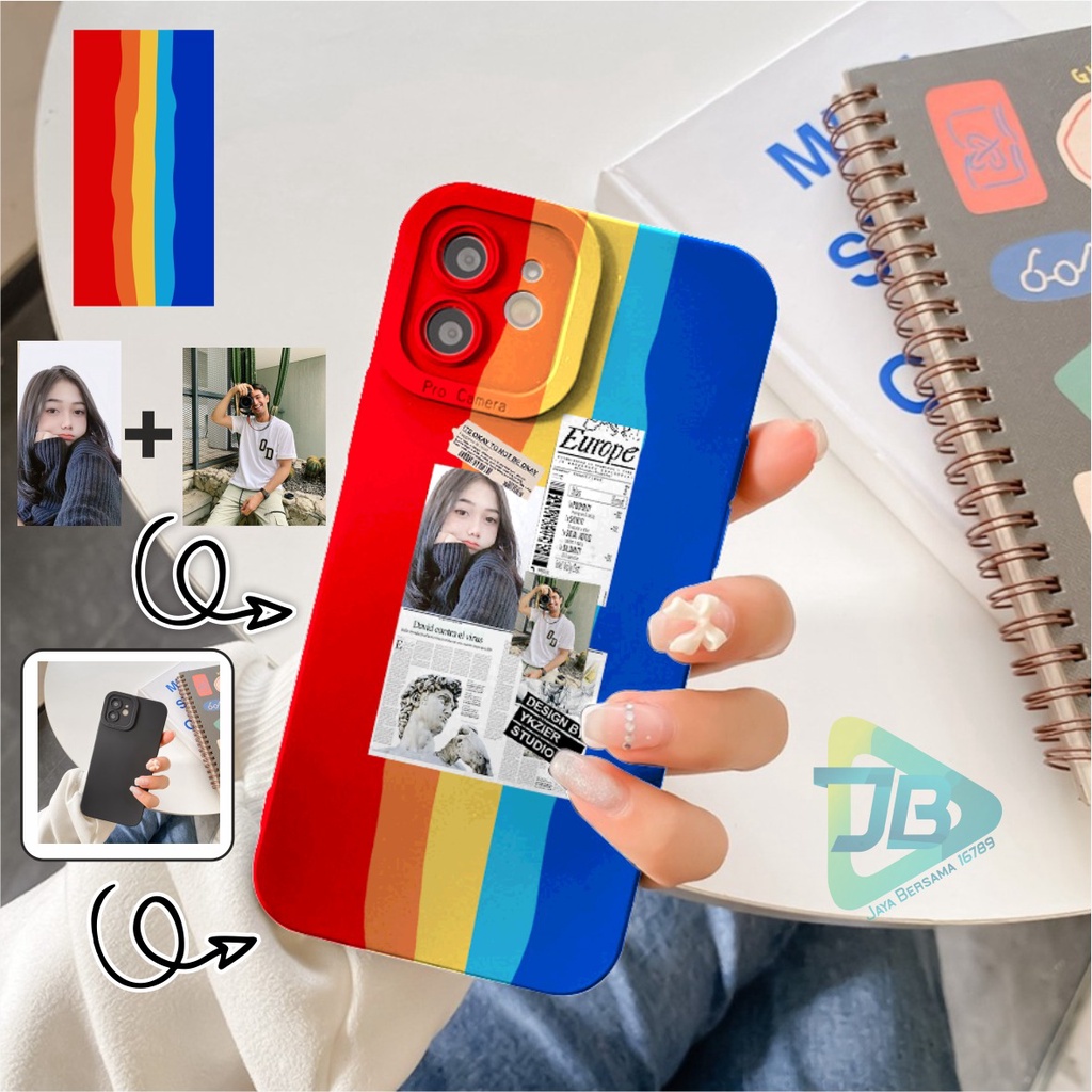 SOFTCASE PROCAMERA CUSTOM  POLAROID RAINBOW FOR ALL TYPE JB5675