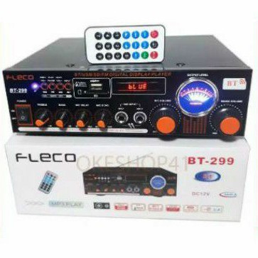 Amplifier FLECO 329 Bluetooth Stereo Karoeke + Player FM + Radio FM
