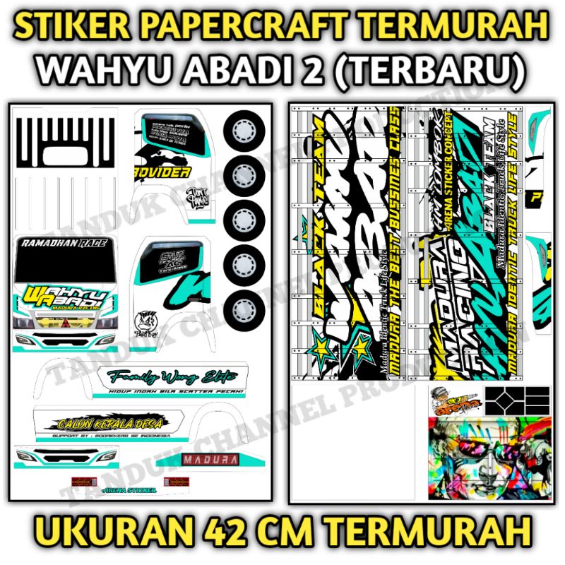 Stiker Papercraft Wahyu Abadi 2 Terbaru Besar 42cm