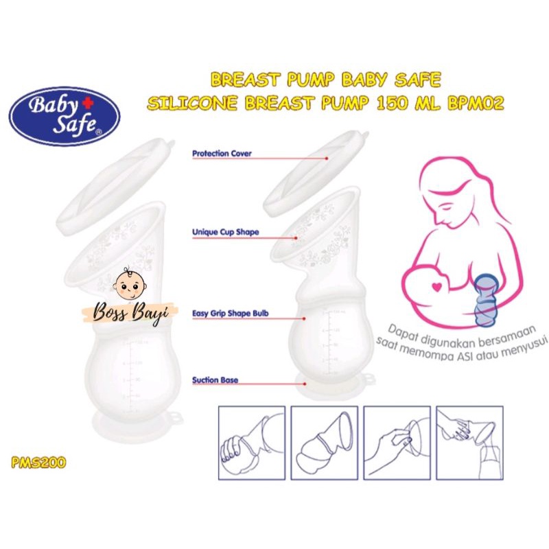 BABY SAFE - Breastmilk Saver Pump 150ml BPM02 / Penampung Tetesan Asi/ Pompa Asi Manual