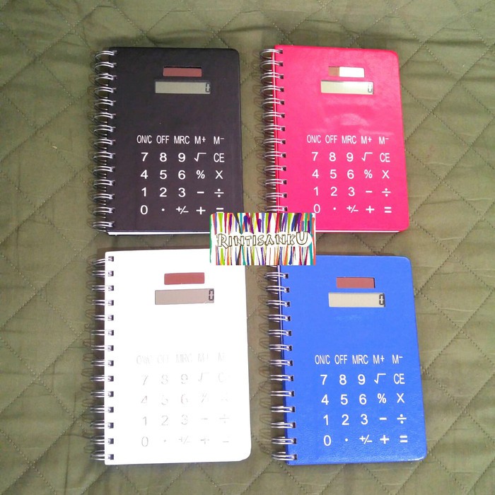 

Buku Agenda Bahan Kulit Sintetis Kalkulator, Notebook Memo Calculator