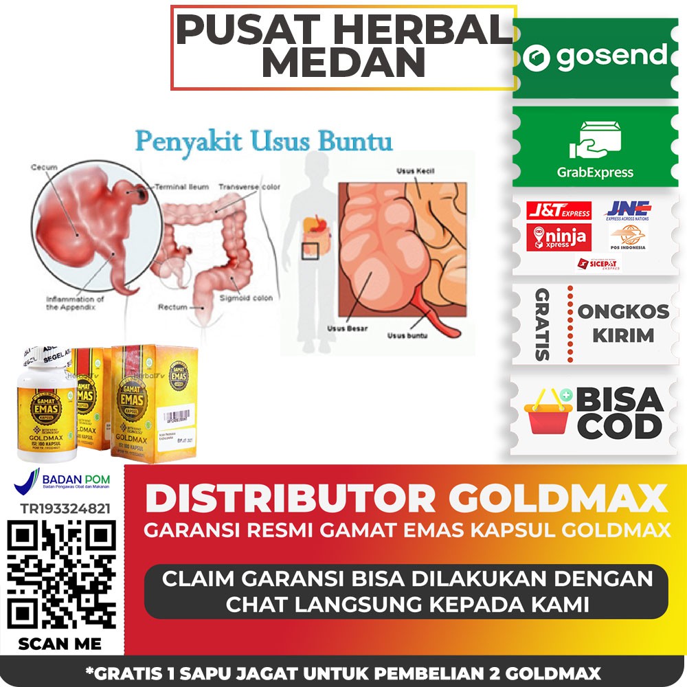 

gamat kapsul medan - obat herbal usus buntu, radang usus, nyeri usus, kram usus - Goldmax Gamat Emas