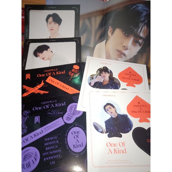 MONSTA X One Of A Kind (OOAK) Paper Ornament, Stiker, Message Shownu, Minhyuk, Kihyun, Hyungwon, IM