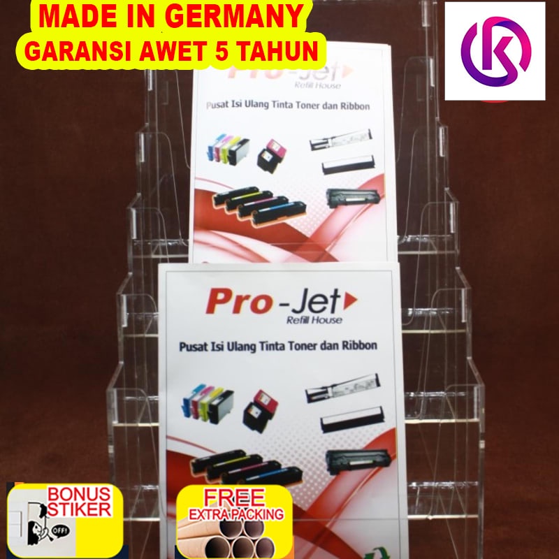 

Murah Acrylic Display Brosur A4 5 Susun/Tempat Brosur A4 5 Susun