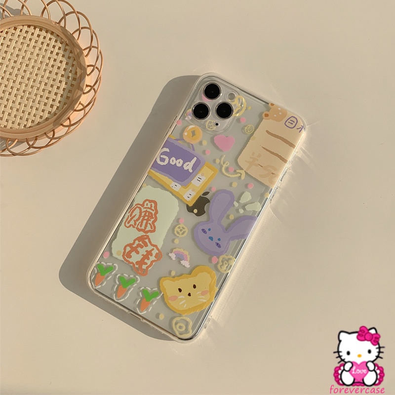 Samsung Case Transparent Casing Samsung A21S M11 A51 M22 M32 A52S A71 A22 A30S A50S A10S A50 A52 A72 A32 A12 A02S A11 A31 M12 Ins Cute Cartoon Graffiti Pattern Tpu Clear Phone Case Cover-8