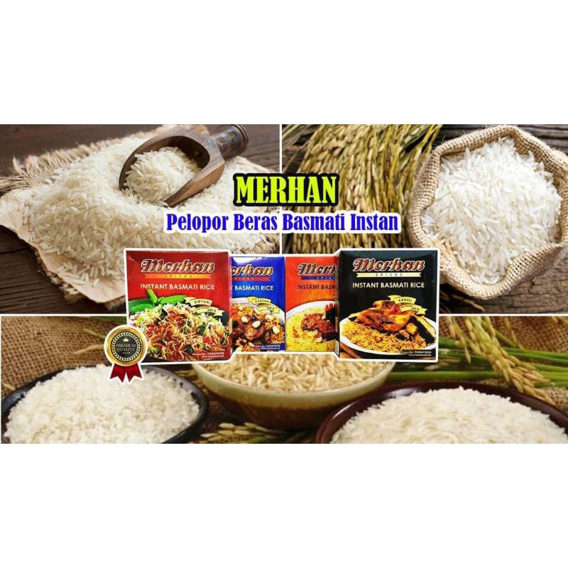 

MERHAN/BERAS BASMATI INSTAN/Beras Arab/Khas Timur Tengah/Basmati 500g