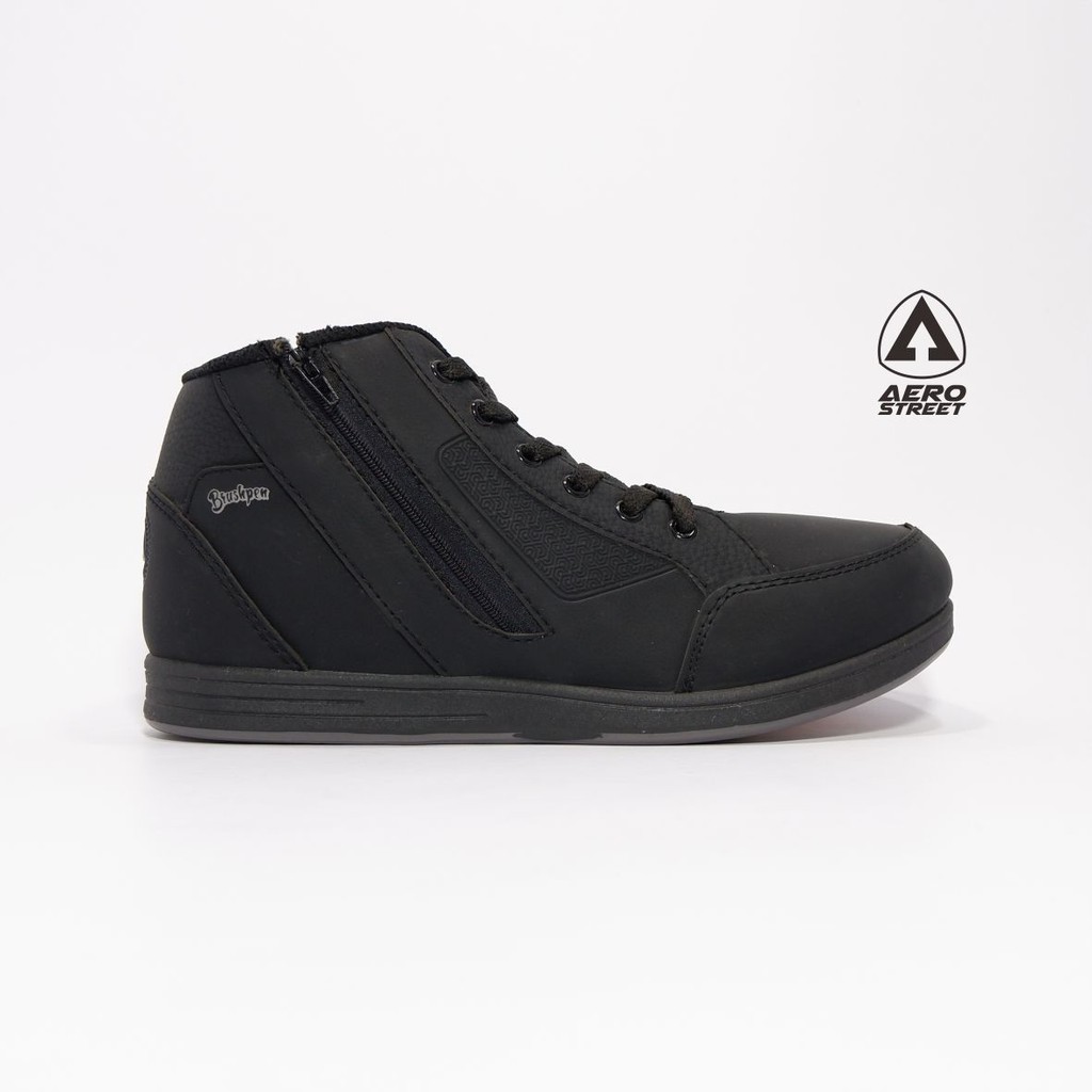 Aerostreet 37-42 Brushpen Full Black - Sepatu Sneakers Casual Sport Sekolah Pria Wanita Aero Street