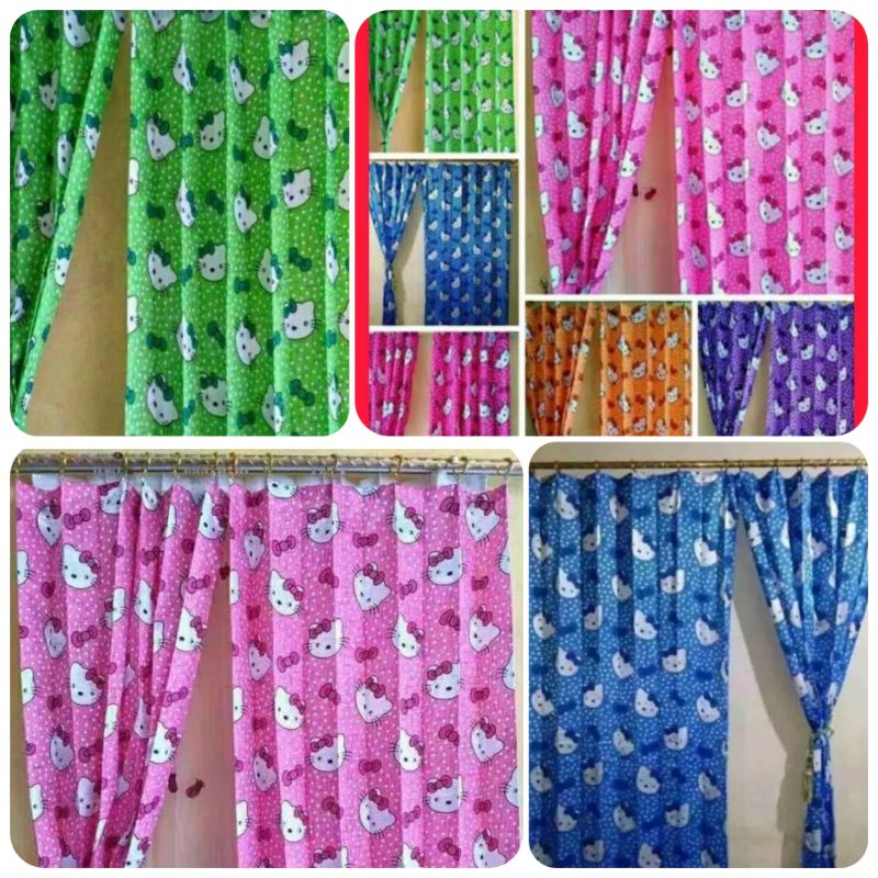 Gorden Jendela Model Plisket Motif Hello Kitty L.100 x T.190 - gorden Kamar