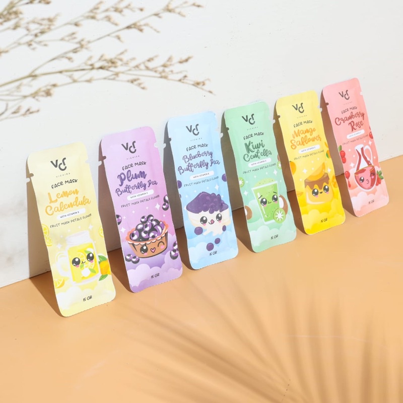 MASKER VICHIRA MASK / MASKER ORGANIK BUAH KERING WITH SAFFRON / MASKER FRUITS MASK WITH PETAL