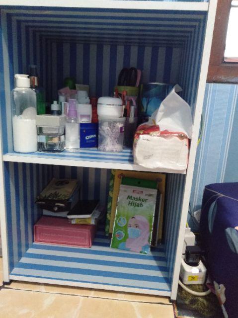 Rak Buku Lemari Buku Serbaguna Susun 2 Kayu Big Panel