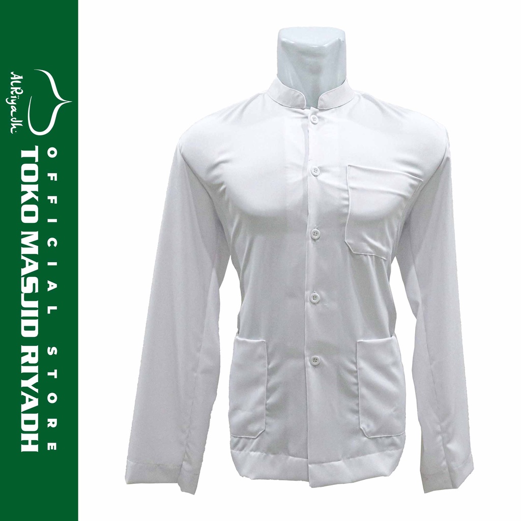 Baju Koko ZAWEEYA Executive Putih Polos Kain Premium