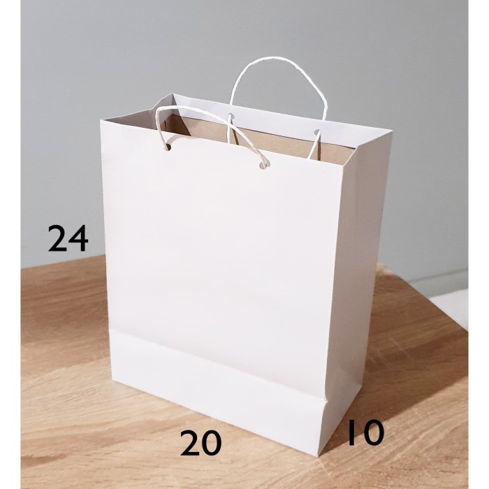 

PROMO paper bag putih polos paperbag kraft samson goodie souvenir shopping